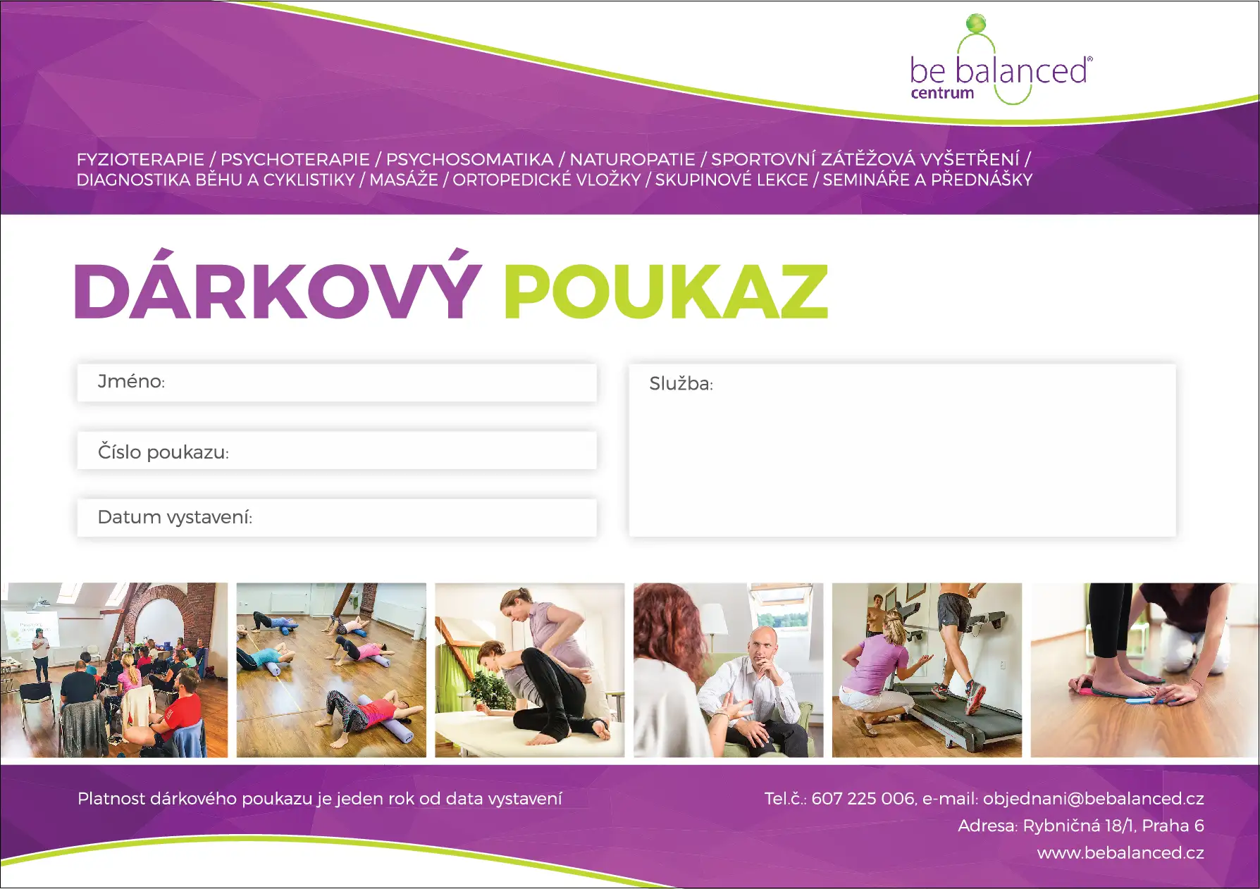 Dárkový poukaz Be Balanced